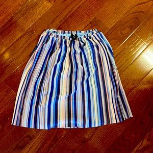 Aqua girls skirt blue stripes